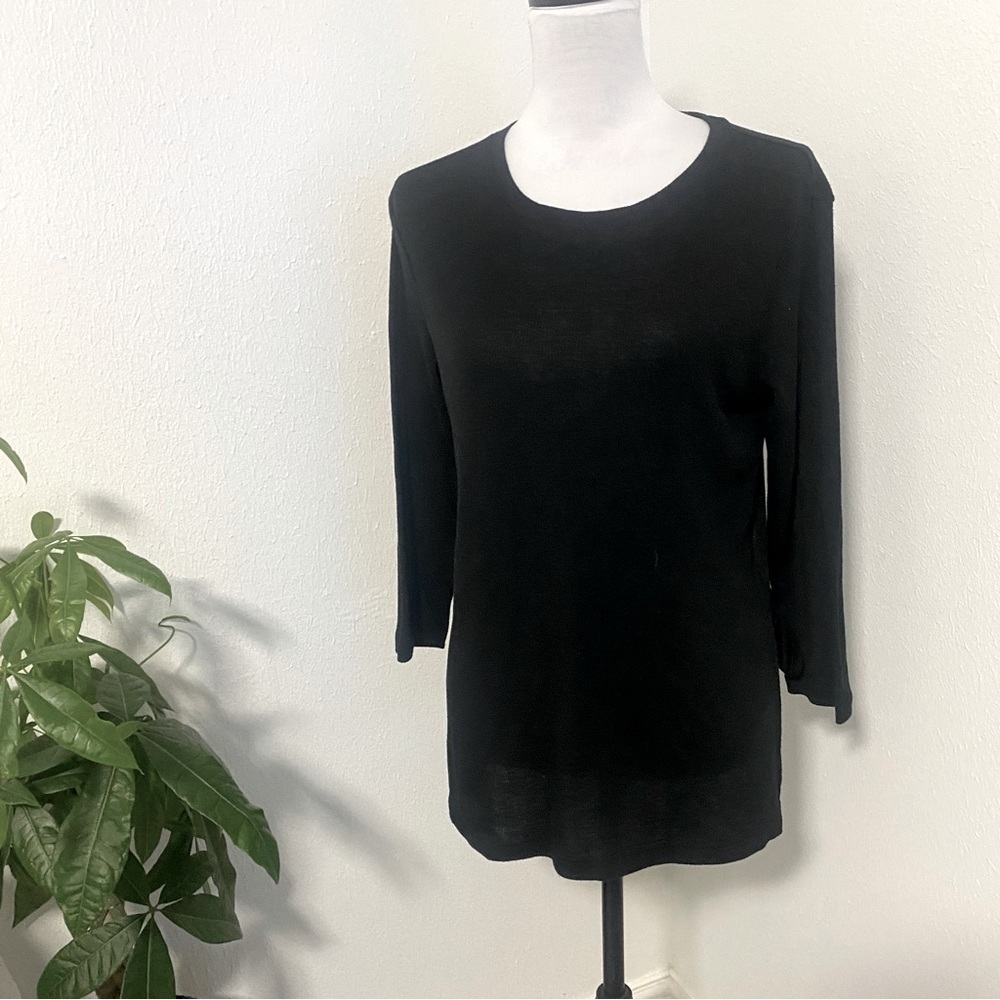 Old Navy Tunic Long Sleeve Lightweight Black Size Medium Petite
